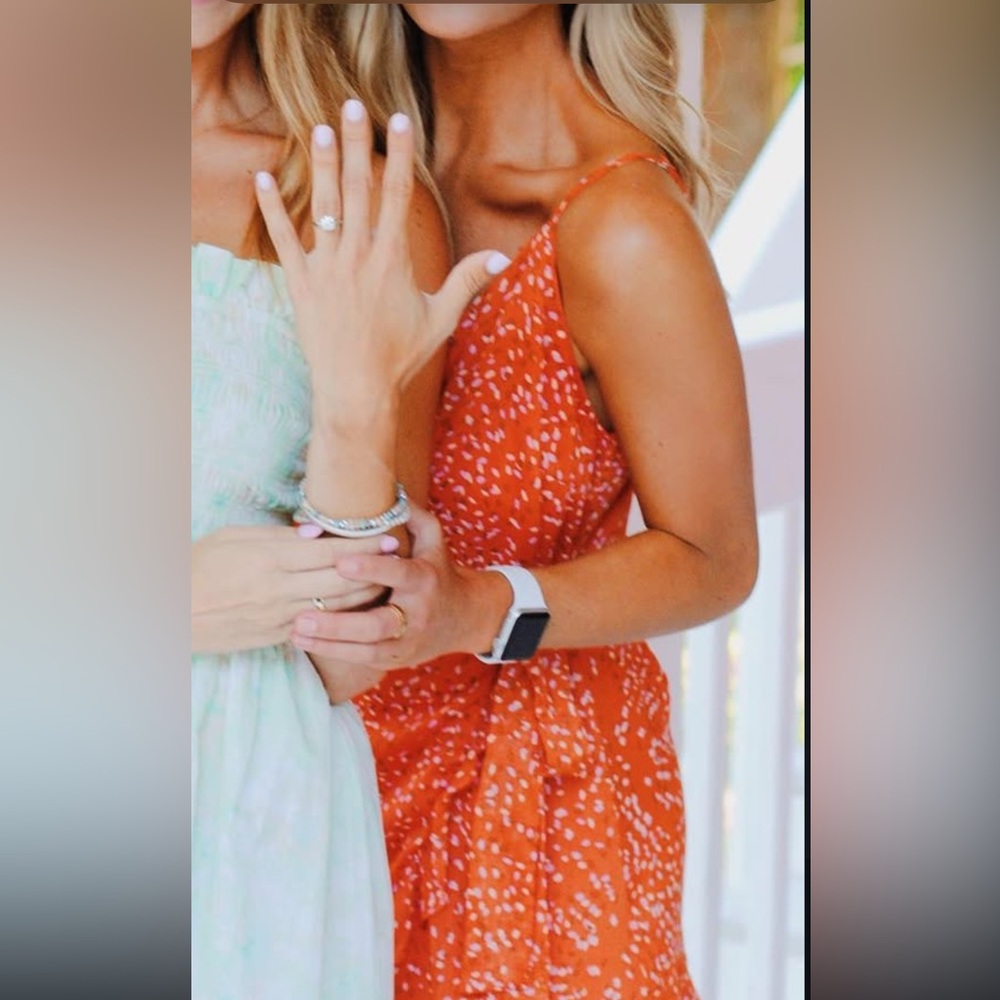 Patterned Orange Romper